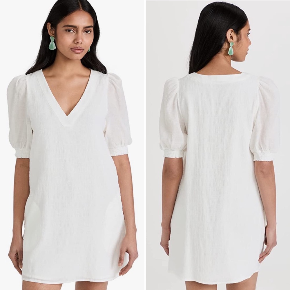 NWT BB Dakota By Steve Madden Fields of Gold Shift Dress Bright White - S
